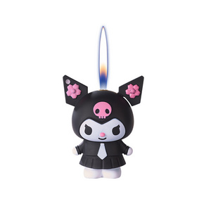 2023 3D Kuromi Cartoon Lighter Refillable  Soft Flame Cigarette Lighter With Necklace