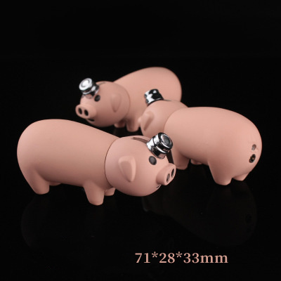 Kawaii Pink Piglet Model Lighter Refillable Soft Flame Gas Lighter