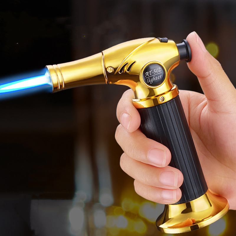 Kitchen Cooking Torch lighter Adjustable Flame Refillable Gas Torch Lighter With Safety Lock