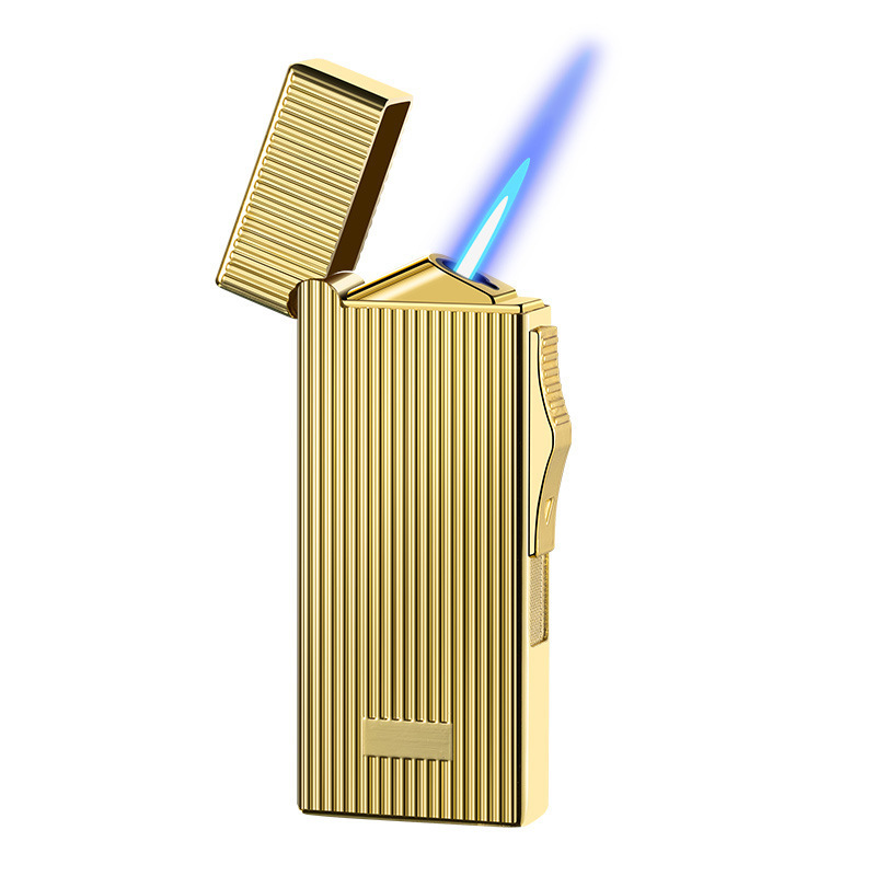 New Creativity  Windproof Gas Cigar Lighter Blue Jet Flame Cigarette Lighter Refillable