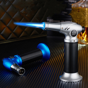 Kitchen Cooking Torch lighter Adjustable Flame Refillable Gas Torch Lighter With Safety Lock