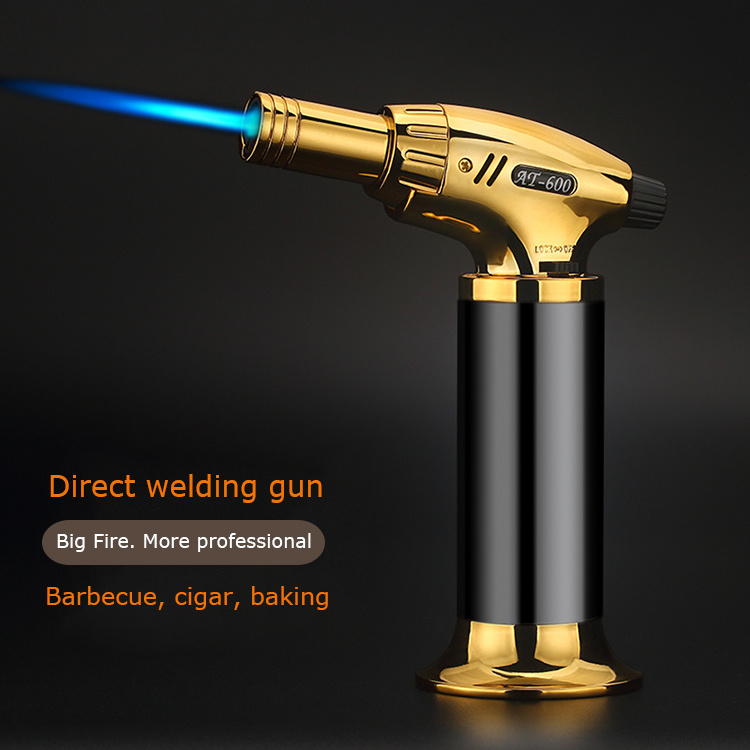 High quality jet flame torch lighter refillable gas  jet flame lighter stylish with safety lock