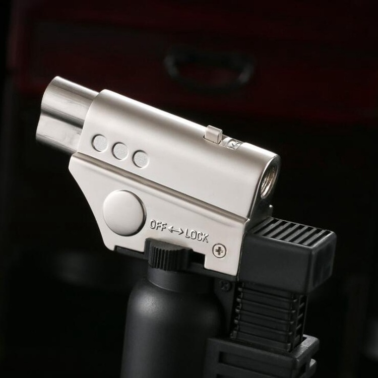 BC-500 High quality Torch lighter refillable Butane Gas Jet Flame with safety lock