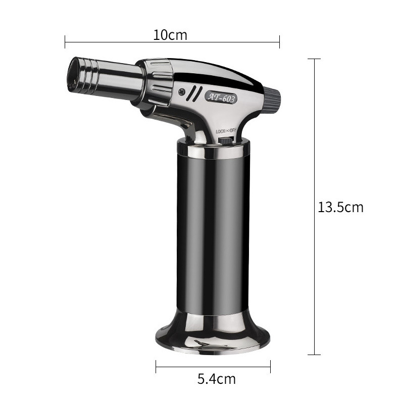 Wholesale triple jet flame windproof torch lighter refillable butane gas lighter for BBQ /bake