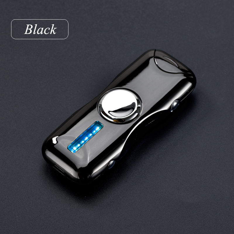 BD-915 Fashion double arc plasma cigarette lighter with Led lighting finger spinner lighter