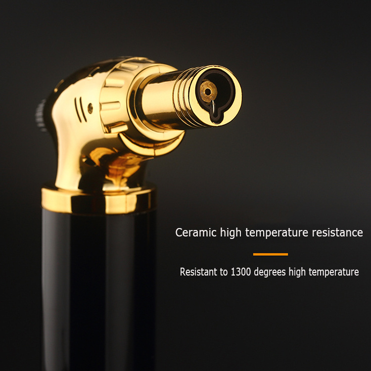 High quality jet flame torch lighter refillable gas  jet flame lighter stylish with safety lock