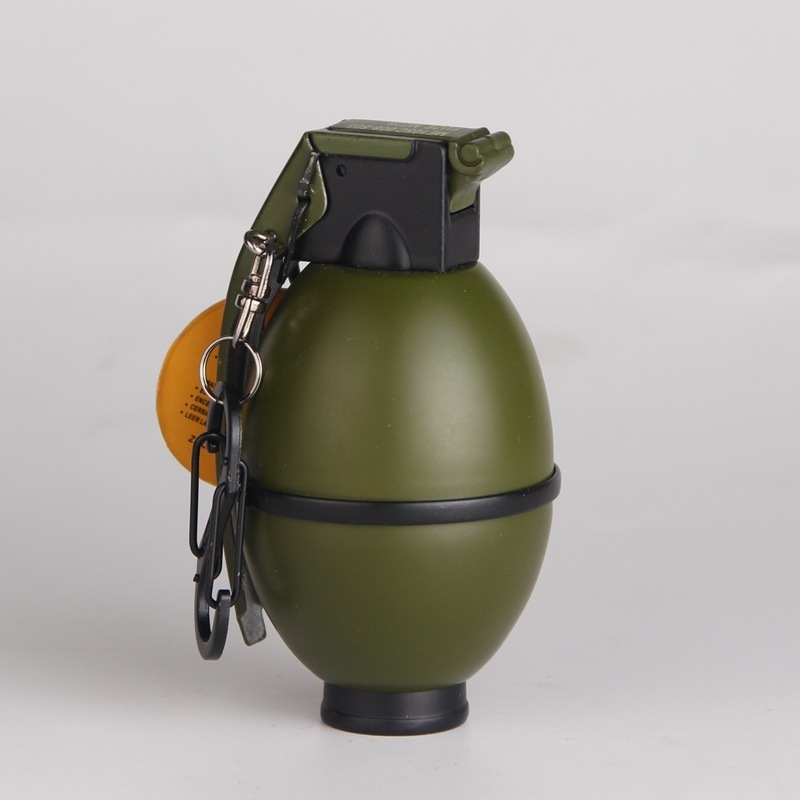 Creativity key chain grenade model metal Butane gas refill lighter for cigarette