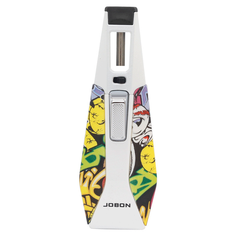 JOBON Torch Lighter, Adjustable Jet Flame Refillable Gas Lighter With Safety lock