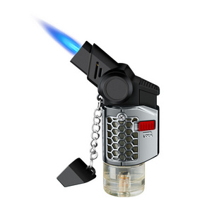 Butane Refillable Torch Lighter, Rotatable Head, Windproof, Multi Utility Mini Lighter for Candles Fireplaces Campfires Grill