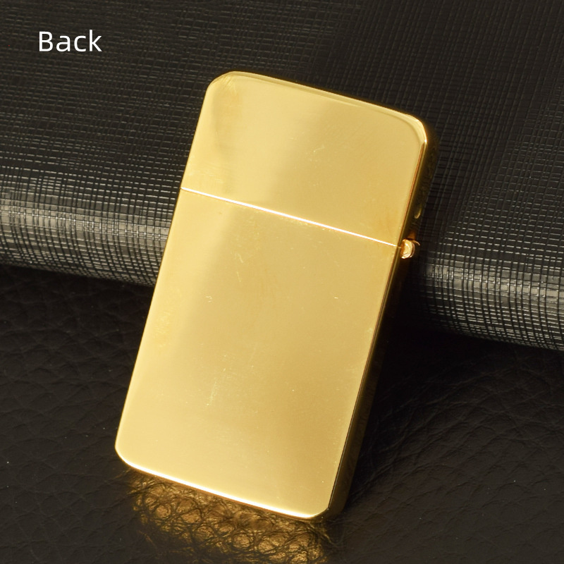 ZORRO lighter Gold brick appearance thin pure copper shell kerosene lighter