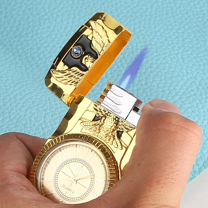 Creative Colorful Watch jet flame Windproof Butane gas Lighter Personalized Metal Lighter