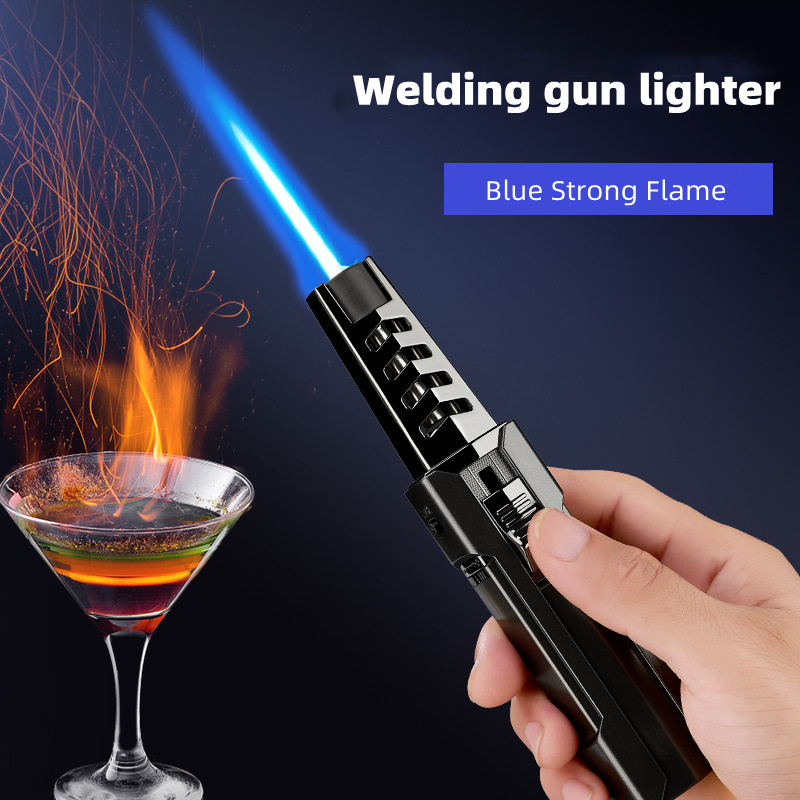 RIZHE Refillable Butane Windproof Lighter Jet Torch Butane Lighter with Gift Box