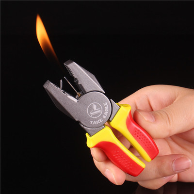 Creative vice model cigarette lighter open flame refillable Butane gas lighter for men