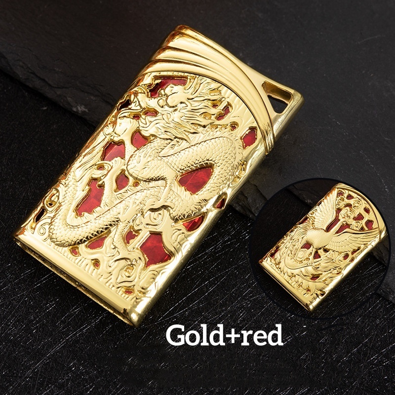 Embossed Relief Gold Dragon Jet Flame Lighter, Creative Windproof Lighter, Cool Jet Flame Torch Lighter