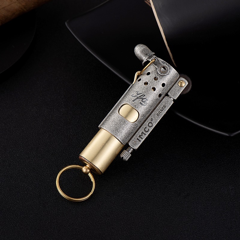 Aiku IC5700 Copper Windproof Kerosene Lighter Retro Mechanical Lighter