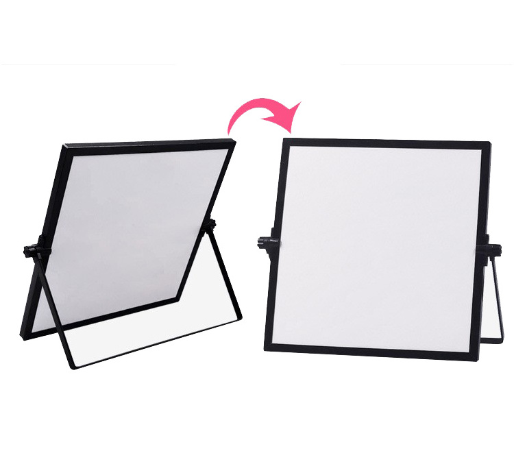 New Design Small Black Double Sided Desktop Portable Whiteboard Mini Foldable Magnetic Dry Erase White Board With Stand