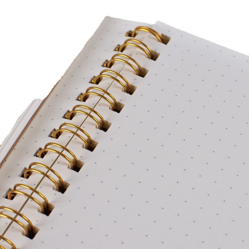 Hot Sale Factory Price A5 B5 Kraft Paper Cover Notebook Coil Diarybook Dot Grid Line Blank