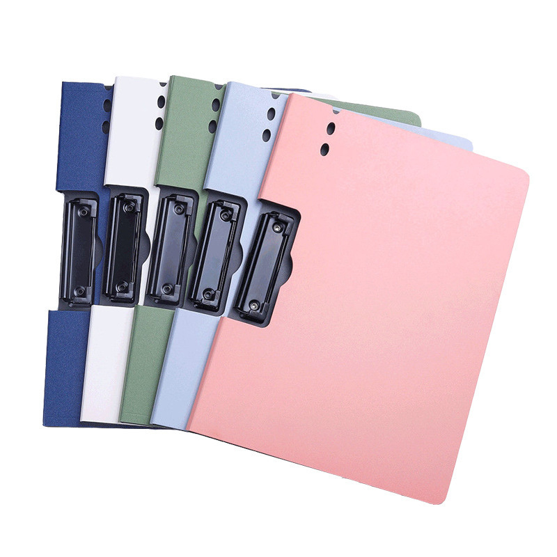 A4 Custom Logo Waterproof Nursing Double Clip Folder Plastic Foldable Clipboard