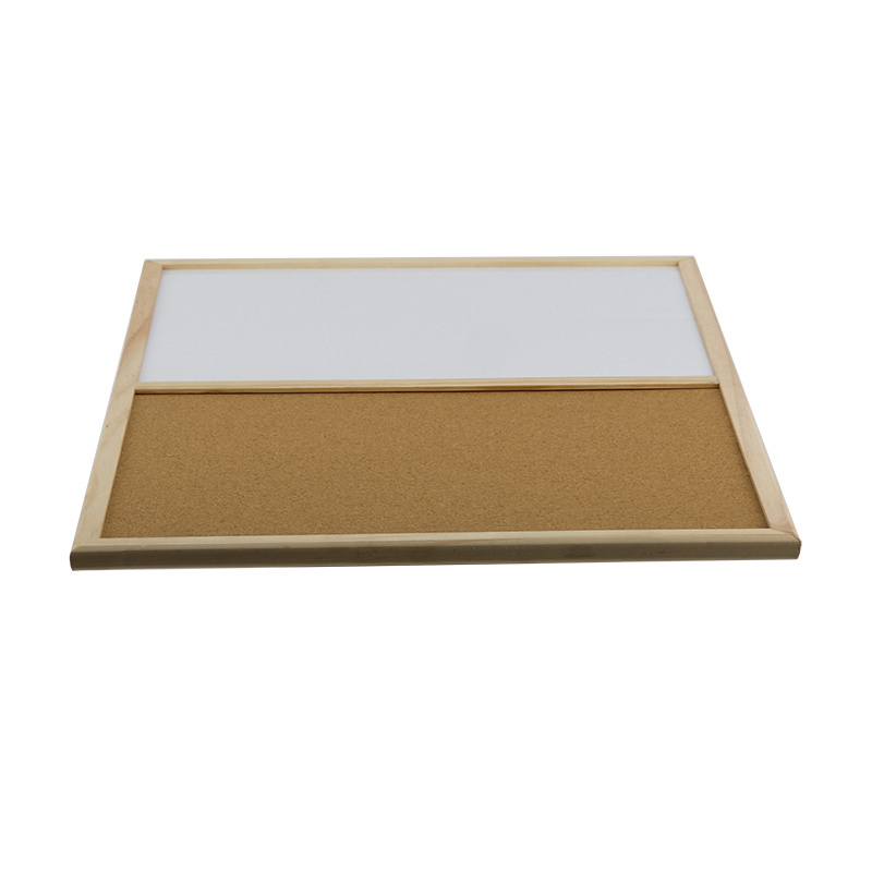 Combination Magnetic White Cork Memo Board Writing White Board With Wooden Frame