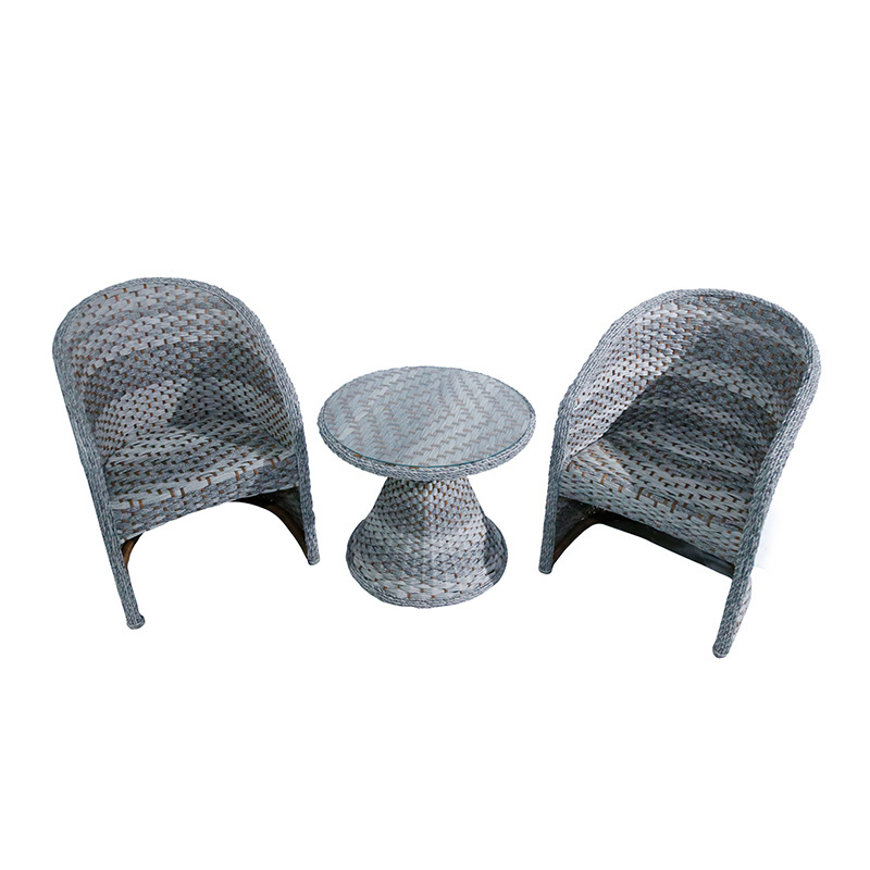 Gray Rattan Chair /outdoor Furniture Chair/ratten Table and Chair Waterproof Customized Modern Wicker Outdoor Furniture