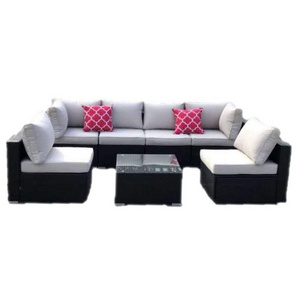 Resort Morden Furniture Outdoor Luxury Furniture Set 7 Pieces Rattan Sofa Sets Living Room Furniture Garden Set Rattanmodernker