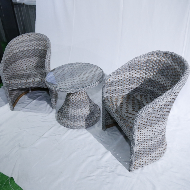 Gray Rattan Chair /outdoor Furniture Chair/ratten Table and Chair Waterproof Customized Modern Wicker Outdoor Furniture