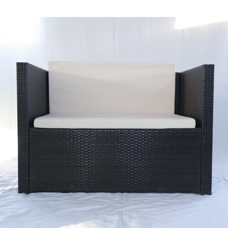 wholesale waterproof rattan wicker cane sofa set with cane chair and corner sofa