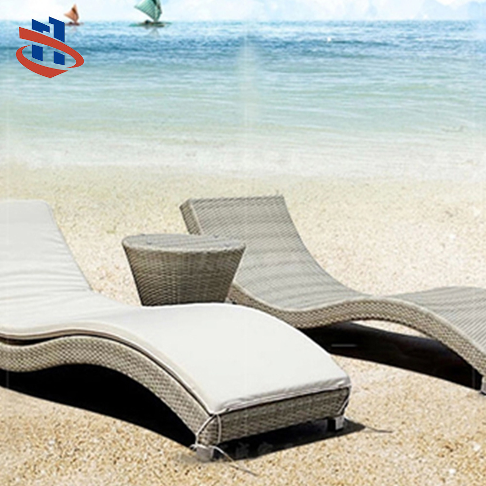 Rattan Furniture Beach Chairs Garden Chairs Ledge Lounger Pool Furniture Luxury Modern Sun Beds Outdoor Furniture Sedia Legno