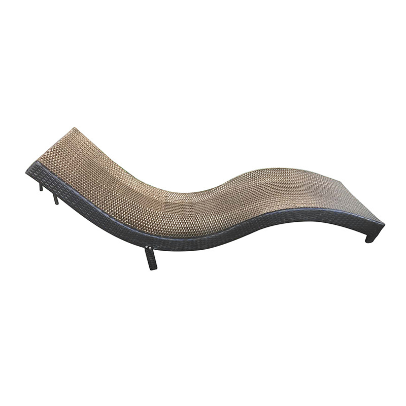 Best Selling Outdoor Furniture Rattan S Shaped Chaise Lounge Customized Modern Sun Beds Outdoor Furniture Lettino Sole