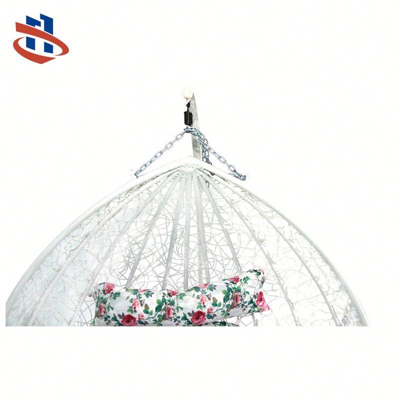 High quality double seat hanging chair PE Rattan Swing Chair Wicker Egg Shaped Swing basket