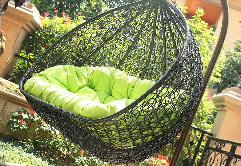 Wicker/pe Rattan Hanging Chair/patio Swings Black Industrial Outdoor Furniture for Sale Dominic Sweetie Outdoor/garden Plastic