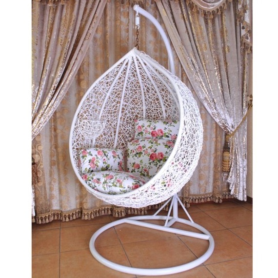 Outdoor patio Adult Rattan wicker egg Hanging swing Chair