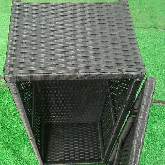 Giardino Rattan Outdoor Garden Storage Box Black Outdoor Furniture Modern Garden Set High Quality Gargen Furniture Set