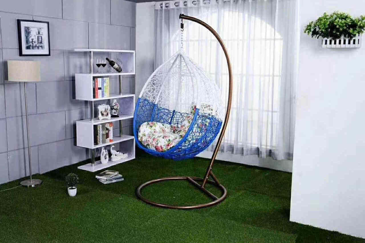 Rattan Egg Shaped Swing basket Chair Hanging Folding Chair Indoor Outdoor Patio Swing Chair