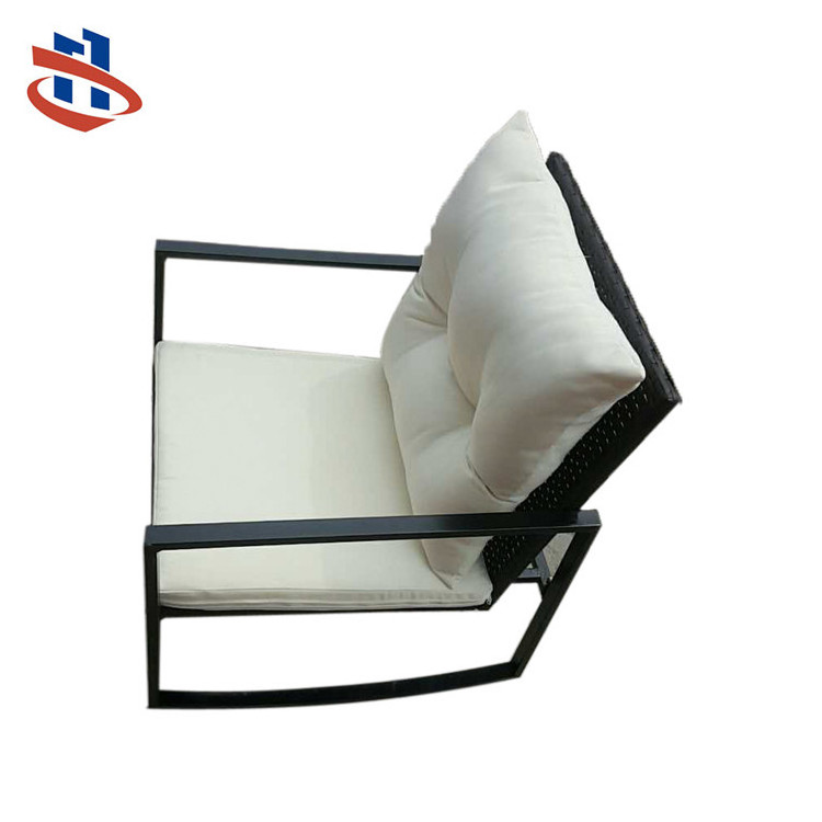 Outdoor Furniture Garden Chairs PE Rattan Chairs Leisure Ways Relax Rocking Chair Metal Antique Living Room Furniture Modern