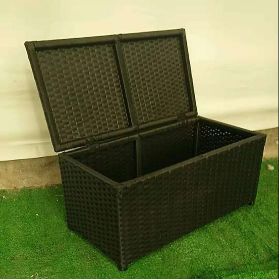 Giardino Rattan Outdoor Garden Storage Box Black Outdoor Furniture Modern Garden Set High Quality Gargen Furniture Set