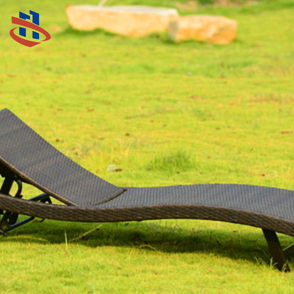 Outdoor Chaise Lounge Day Bed Sun Lounger Lazy-boy Chair Deck Sling Chair Recliner Antique Outdoor Furniture Modern Steel Pipes