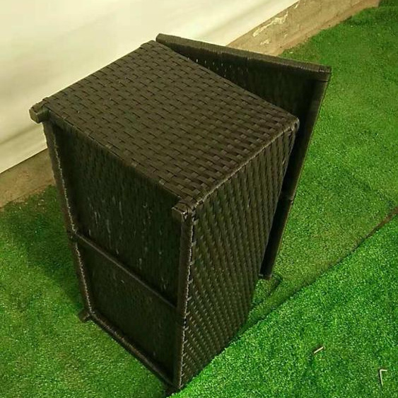 Giardino Rattan Outdoor Garden Storage Box Black Outdoor Furniture Modern Garden Set High Quality Gargen Furniture Set