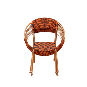 Traditional PE rattan children acapulco chair Hand-knitted Outdoor metal children chair patio children chair