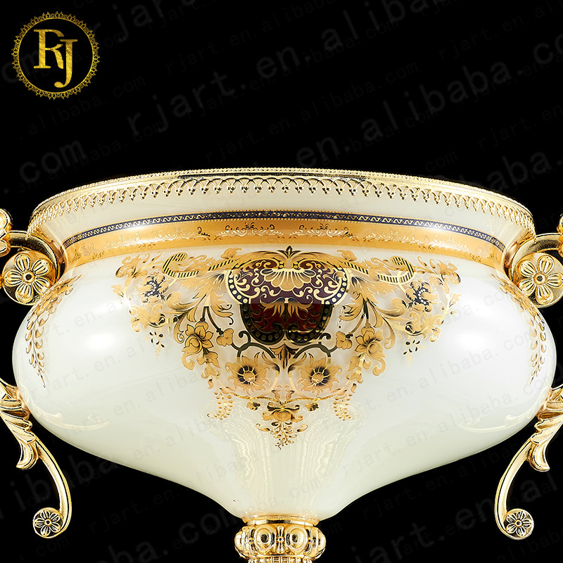 Uzbek Kazak Skidki Bagima Fruit Bowl European Porcelain Dinner Sets Idishlar Glass Gold Pattern Chinni Posuda Dinnerware Sets