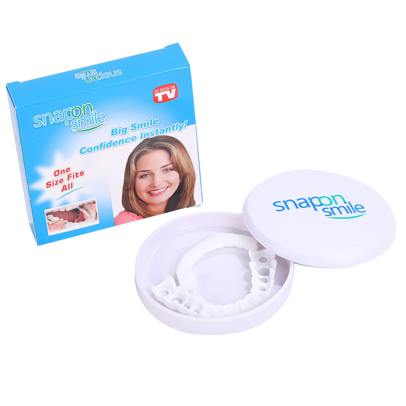 Dentistry Snap On Instant Perfect Smile Comfort Fit Flex Artificial Teeth Fits Most False Teeth Upper Tooth Cover Veneers Upper