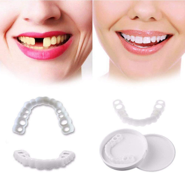 Dentistry Snap On Instant Perfect Smile Comfort Fit Flex Artificial Teeth Fits Most False Teeth Upper Under Tooth Cover Veneers