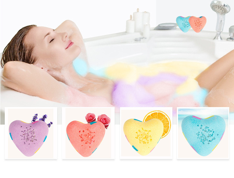 OEM Cute Bath Bomb Molds Rich Bubble Shower Steamers Home Spa Fizzy Body Bath Cleansing Care 4Pcs Gift Set Packaging Bathbombs