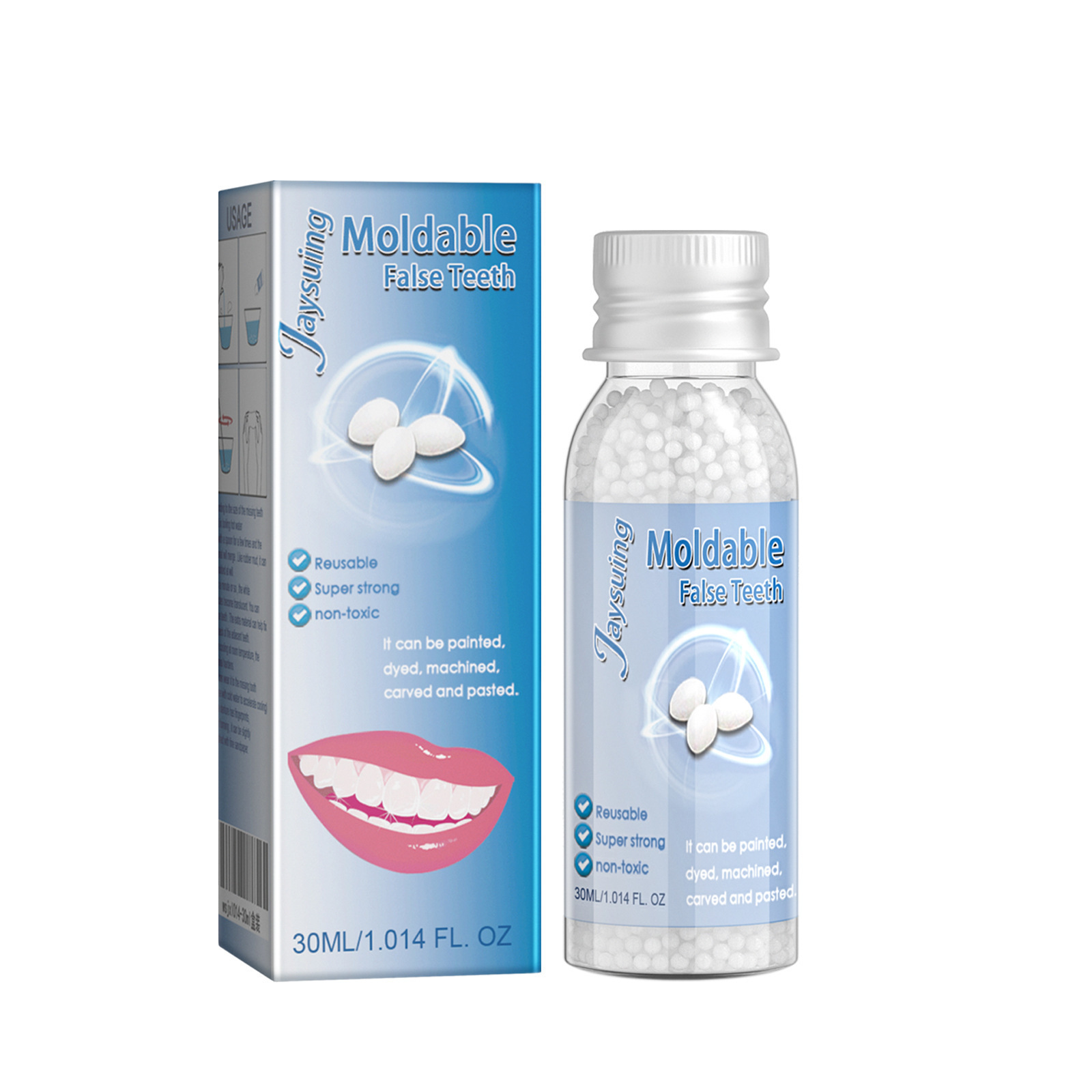 Reusable Temporary Tooth Repair Cosmetic Denture Modification Gap Filling Dental Glue Thermal Forming False Teeth