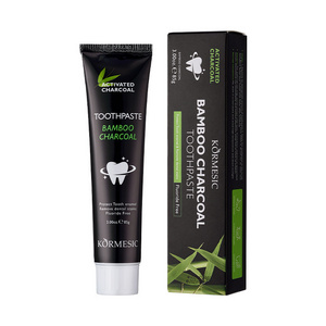 Most Popular Fluoride Activated Coconut Charcoal 85g Teeth Whitening Toothpaste Private Label Bamboo charcoal Toothpaste