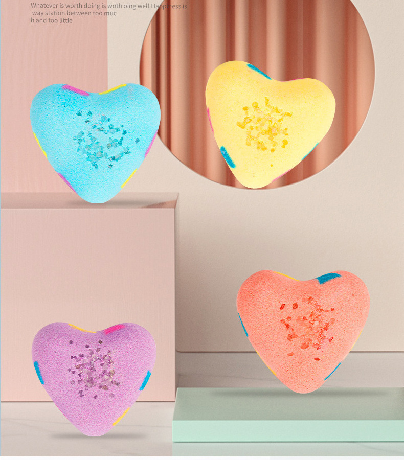 OEM Cute Bath Bomb Molds Rich Bubble Shower Steamers Home Spa Fizzy Body Bath Cleansing Care 4Pcs Gift Set Packaging Bathbombs