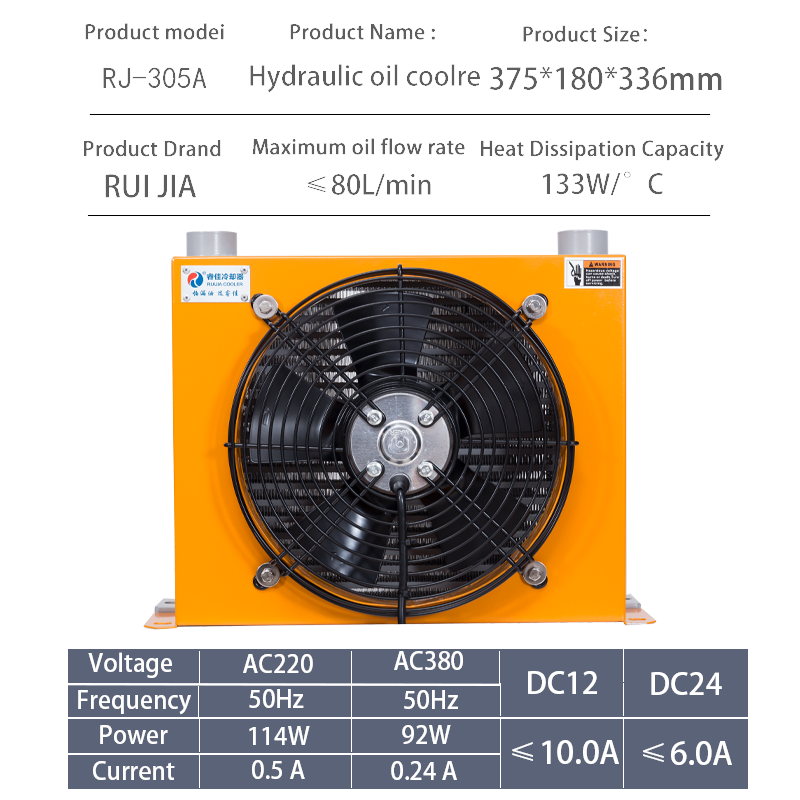 Oil Press Coolers Hydraulic Air Cooled Heat Exchanger With Fan