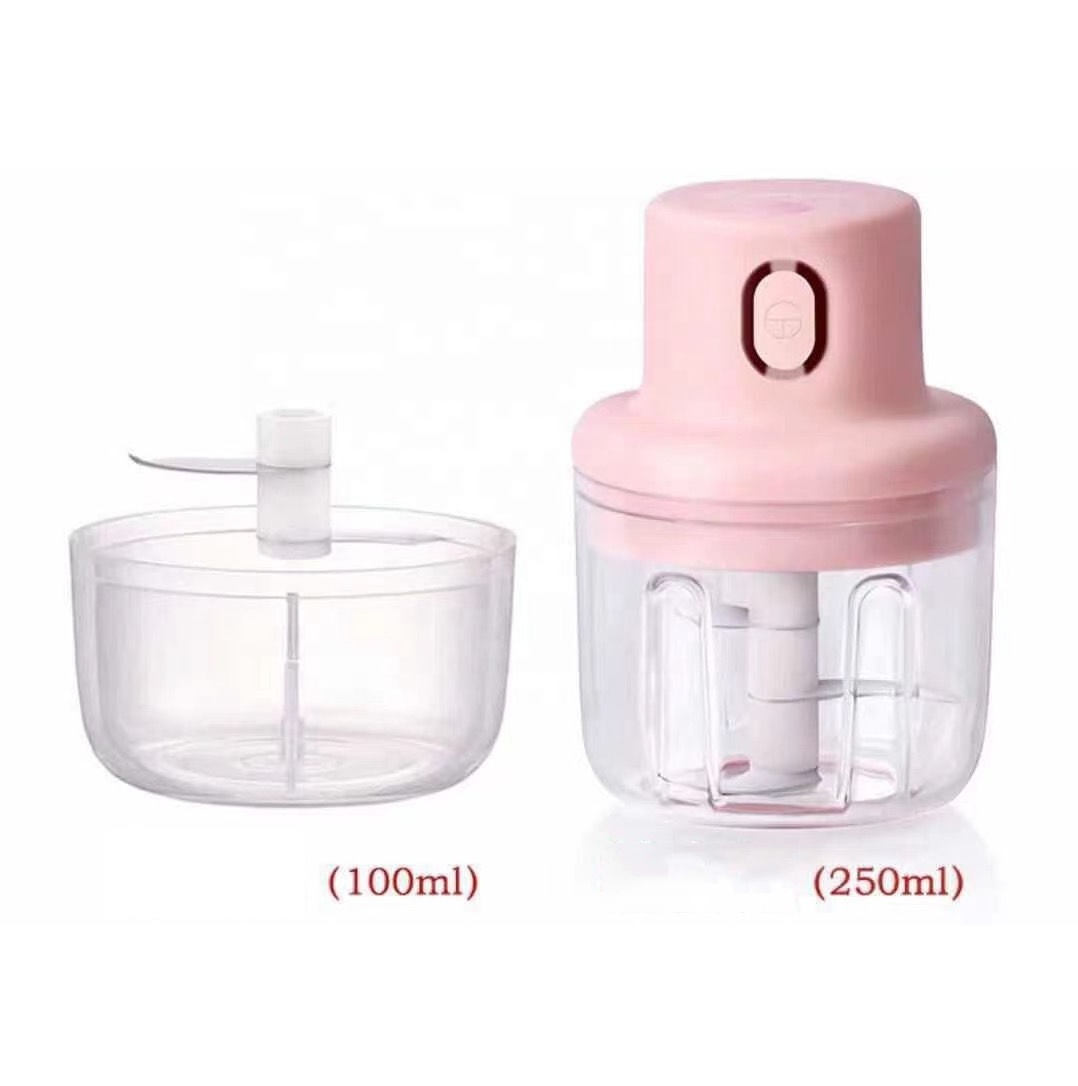 Wholesale pink wireless portable usb electric mini grinder garlic food chopper for vegetable meat fruit vegetable nuts slicer