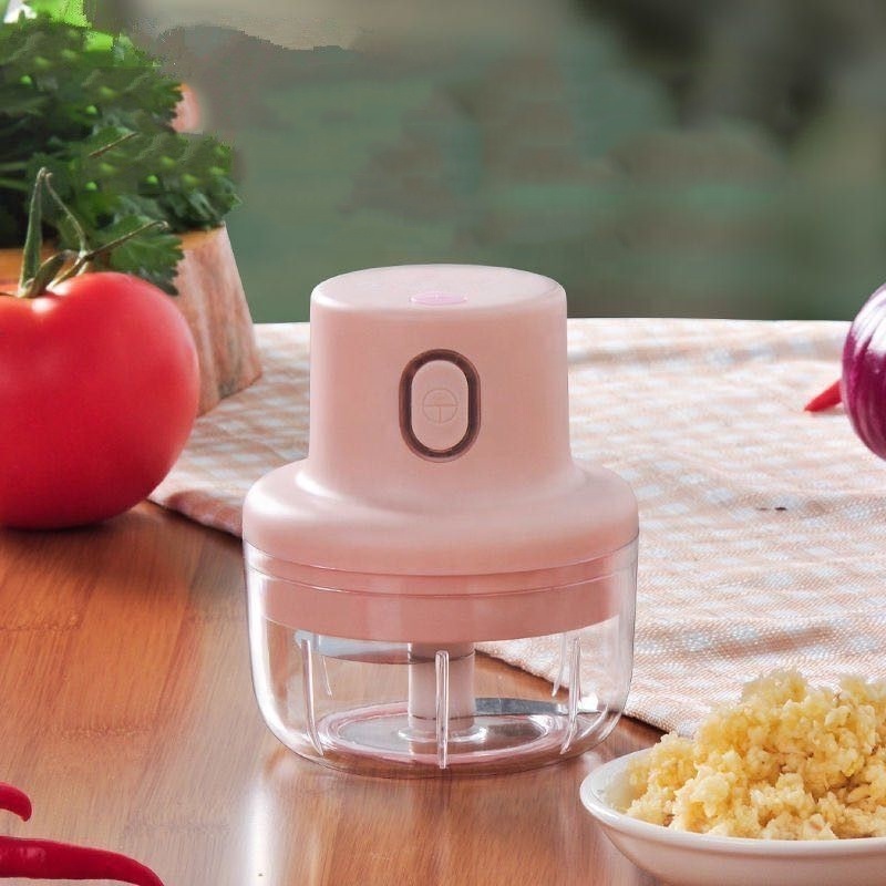 Wholesale pink wireless portable usb electric mini grinder garlic food chopper for vegetable meat fruit vegetable nuts slicer