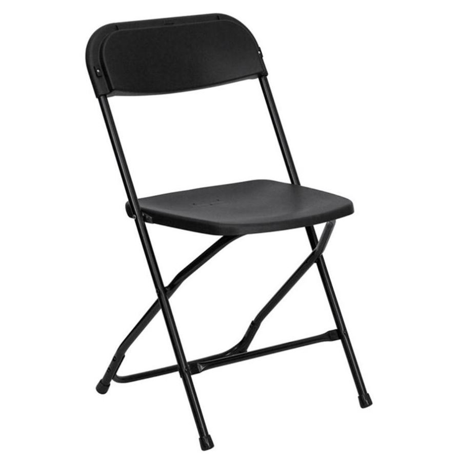 Wholesale Outdoor Garden Event Rental 10 Pack Black Plastic Folding Chairs